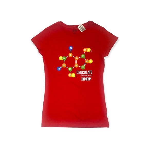 NWT M&M's Theobromine Womens Short Sleeve T-Shirt - Picture 1 of 5